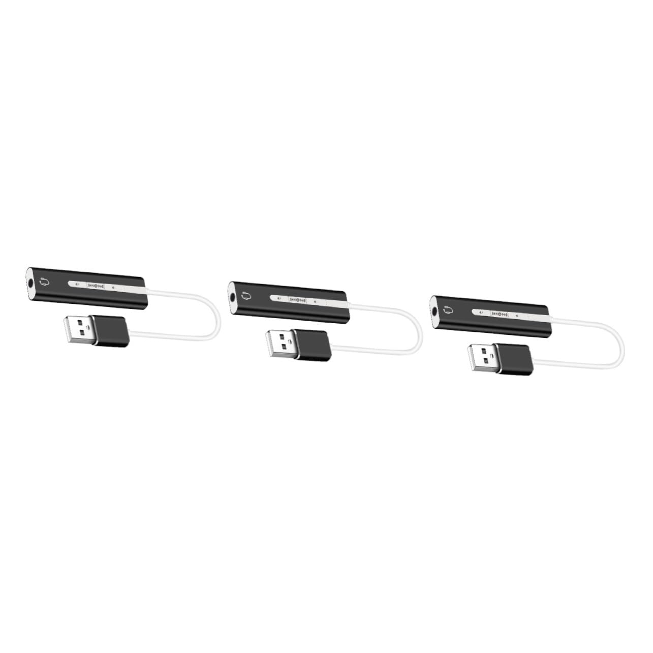 OSALADI 3pezzi Scheda Audio Usb Con Microfono e Cuffie Scheda Audio Esterna Per Computer Nera