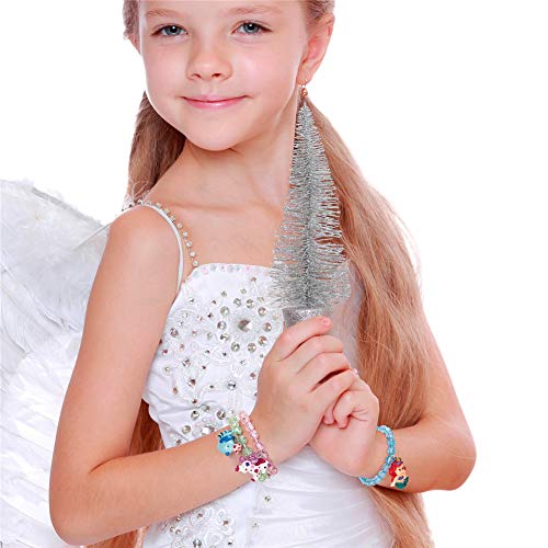 5Pc Mermaid Bracelet, Unicorn Bracelet, Little Girl Animal Bracelets, Teens Kids Owl Pendant Beaded Bracelet Girl Party Favor Pretend Play Bracelet (Animal Bracelet) #TOP3