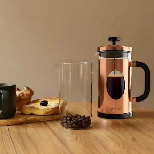 Miniatura 4 de Bonvivo Jarra De Repuesto Para Prensa Francesa 1000 Ml, Cristal Transparente Resistente Al Calor, Sin Bpa, Compatible Universal, Vaso Repuesto Para Café, Té E Infusiones