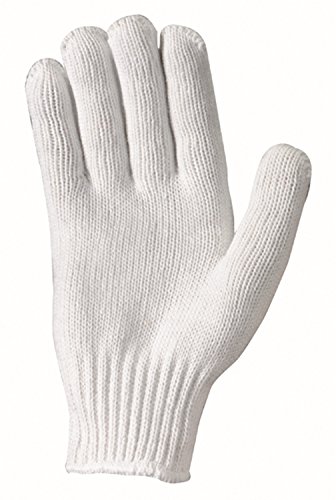 Wells Lamont Polyester Work Gloves, String Knit, 3 Pair Pack, Large (505LF) , White