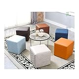  gzz Ottomans Nordic Footstools ， Tabouret Canapé Poufs Tabouret Table Basse Tabouret Canapé Banquette,6,Carré