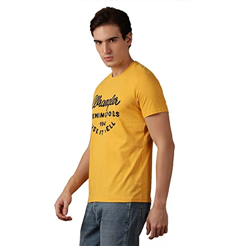 Image of Wrangler Men's Solid Regular Fit Tshirts