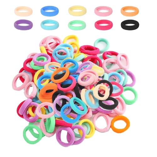 200-Pack Baby Hair Bands for Girls,Baby Hair Bobbles, Kids Hair Bobble,Toddler Hair Bobbles for Girls, Kids Seamless Elastic Hair Ties, No Damage (Multicolor)