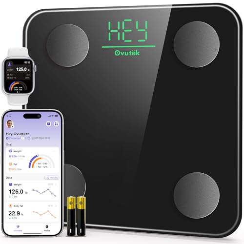 Ovutek Smart Scale for Body Weight, Digital Bathroom Scale BMI Weighing Body Fat Scale, Accurate...