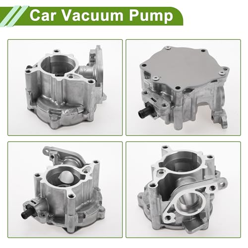 Bomba de vacío para frenos No. 06J145100C, bomba de vacío para motor para Audi A4 2010-2016, aleación de aluminio, tono plateado, 1 unidad miniatura 6