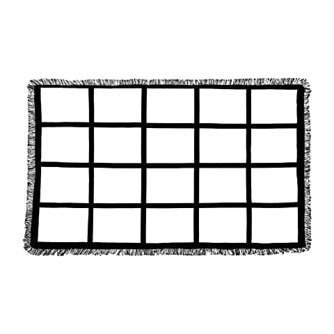 Zeloyaut Sublimation Blank Throw Blanket for Heat Press, Baby Printed Blanket, Velvet and Polyester Made, Custom Personalised Sublimation Photo with 20 Panel,40"X60" Cover