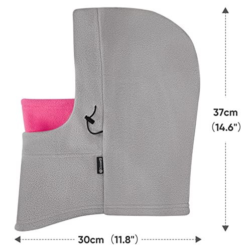 Goosehill Balaclava Ski Mask For Men Women Cold Weather, Heavy Pound Fleece Thermal Face Mask Scarf Hood Snow Gear For Cycling Hiking Hunting Grey #TOP4