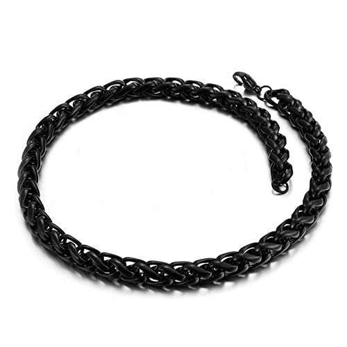 Chaîne moto punk homme en acier noir or argent pour look biker