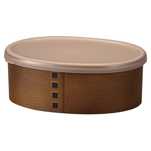 ミタニ 山中漆器(Mitani) わっぱ保存容器 小判230ml 茶 M18182-1