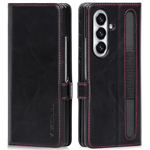 VISOUL Galaxy Z Fold 7 Ή P[X 蒠^ {v TChOlbg MNV[ Z Fold 7X}zP[X Samsung U[P[X ܂肽 J[h[ ϏՌ X^ht Galaxy Z Fold 7 ubN