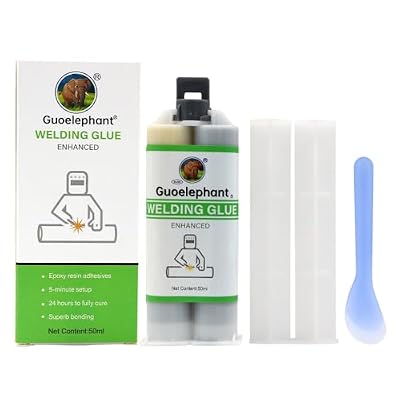 YUEIVY Metal Epoxy Glue 50ml, 2 Part Heavy Duty Cold Weld Epoxy Glue for All Uses,Bonding Metal,Plastic,Ceramics,Filler for Automotive Marine Repairs.High-Temperature Resistant Heavy Duty ab Glue. (1)