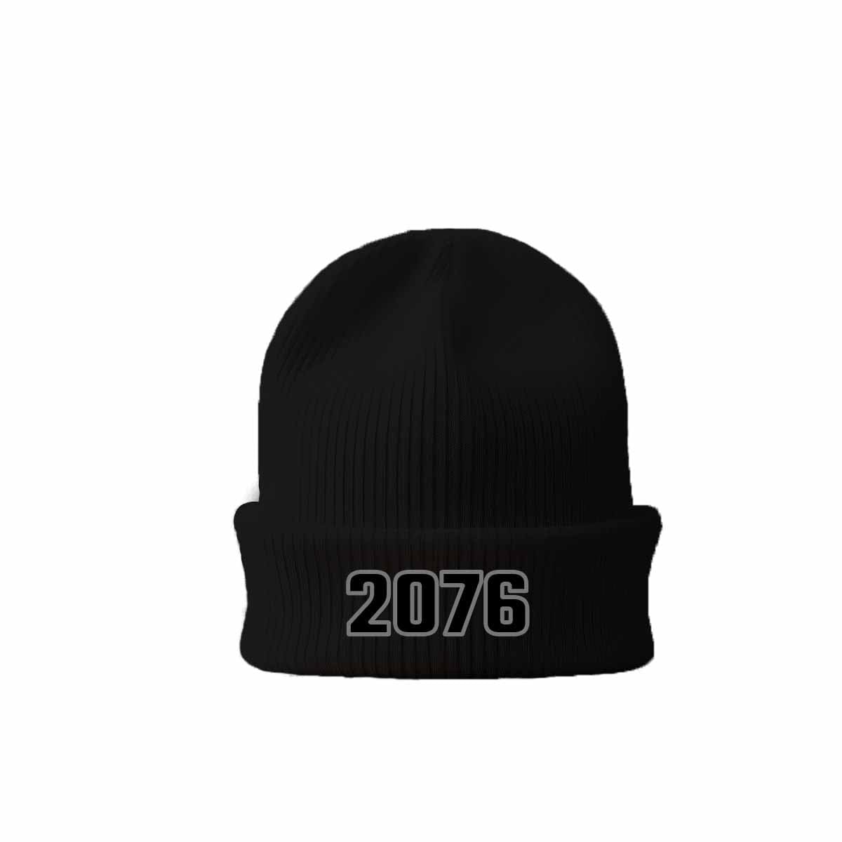 Beanie cuffed noir 2076 style bonnet urbain minimaliste - 4