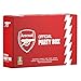 Arsenal soccer team Official licensed Party Supplies Box, 77-Piece All-in-One Set for 6 Guests, Disposable Tableware with Plates, Cups, Cutlery, Jersey Foil Balloons, Decorations