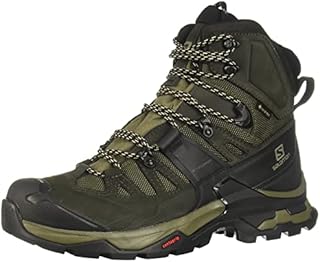 Salomon Quest 4 Gore-TEX Hiking Boots for Men, Olive Night/Peat/Safari, 10.5
