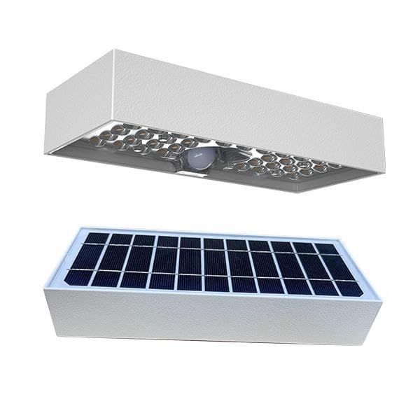 Lámpara de aplique solar para exterior 800 lm IP65 blanco IO67108