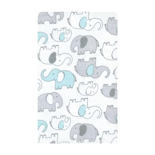 Image of Hudson Baby Unisex Baby Cotton Flannel Burp Cloths, Neutral New Elephant 10-Pack, One Size