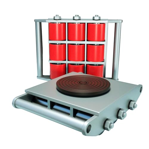 Carro Industrial Para Cargas Pesadas, Patín Multidireccional Para El Transporte De Maquinaria, Transportador De Equipos Pesados Con Plataforma Resistente.(Steel wheel,12Ton´00Lbs)