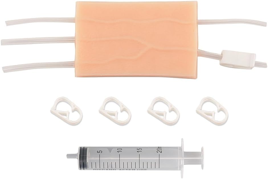 Ultrassist IV Insertion/Injection Training Pad with Simulated Dermatoglyph and Raised Veins for Nursing Student Training, Practice and Education