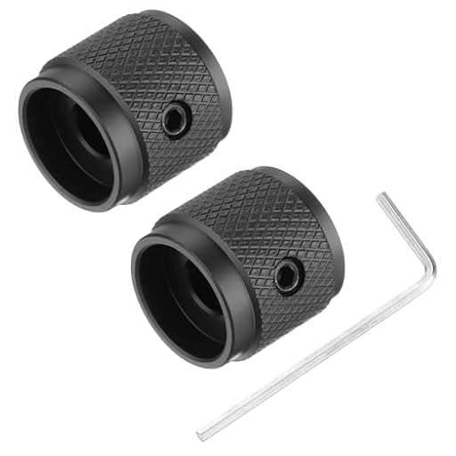 QUARKZMAN 2PCS Perillas de Guitarra de Metal, Perillas de Control de Volumen y Tono 6mm x 17mm para Potenciómetro con Tornillo de Fijación para Guitarra Eléctrica Bajo, Negro | Ya disponible en tu tienda friki favorita! En mundofriki.es!