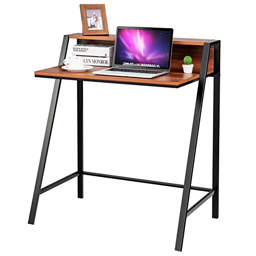 Tangkula Small Computer Desk, Compact Home Office Desk With Sturdy Frame, 2 Tier Study Writing Table For Small Place Apartment Office, Desk For Bedroom, Kid’s Desk #TOP7