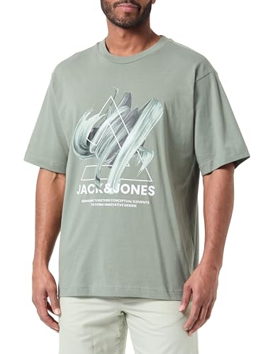 JACK & JONES Jcotint tee SS Crew Neck Camiseta, Verde ágave, M para Hombre