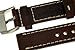 Panerai Style Thick Full Grain Leather Watch Band 22mm Wide, Brown Color, with Heavy Stainless Steel Buckle - by JP Leatherworks