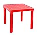 Vetrineinrete® Tavolino in plastica colorato per Bambini Tavolo da Gioco per Giardino casa cameretta 45x50 cm Giochi e Giocattoli (Rosso) P39