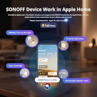 SONOFF Zigbee Bridge Ultra - Matter Compatible Smart Hub for IoT, 256 Device Capacity, 1.5GHz Dual-Core CPU, 1GB DDR4, Ethernet & Wi-Fi, 200m Range, Smart Security Alerts