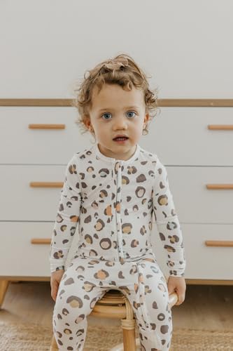 Image of Copper Pearl Baby Zip-Up Footie Pajamas - Soft Stretchy Sleep and Play Footies for Boys and Girls