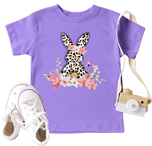 Image of LAZYCHILD Kids Easter Shirt Girls Happy Easter Shirts Rabbit Graphic Long Sleeve Striped Tee Tops 5-14 Years