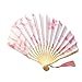 Zerodeko 1pieza Abanico De Verano De Japonés con Mango Ventilador Decorativo Antiguo para Bodas y Color Rosa Imagen de Zerodeko 1pieza Abanico De Verano De Japonés con Mango Ventilador Decorativo Antiguo para Bodas y Color Rosa