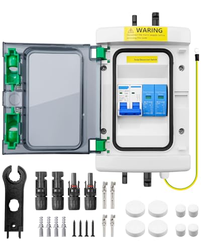 40A DC Solar Disconnect Switch &ndash; IP65 PV Circuit Breaker Box, 500V PV Disconnect Switch with Surge...