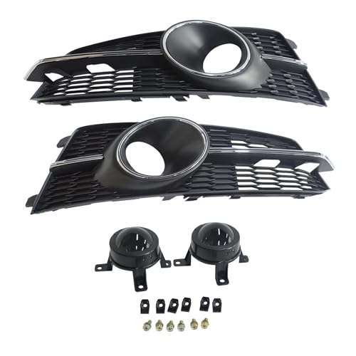 Grilles phares antibrouillard en finition chrome silver pour pare-choc S-Line 15-18