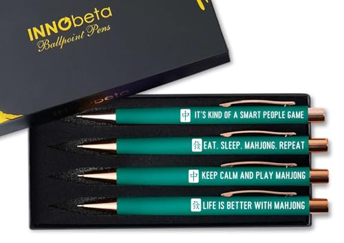 Cadeaux de Mahjong amusants : set de 4 accessoires de jeu pour adulte