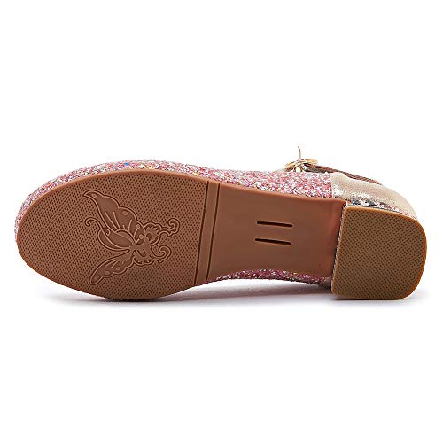 SWDZM Girl's Princess Cosplay Performance Shoes Sequins Wedding Party Dress Shoes Mary Jane Shoes Model-KM2324