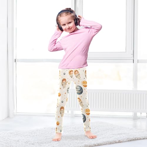 Astronaut Planet People Girls Leggings Athletic Pants Tights Stretch Bottom4