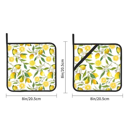 Ccocnd Lemon Fruits Pot Holders Set Of 2 Heat Resistant & Non Slip Potholders thumb #1