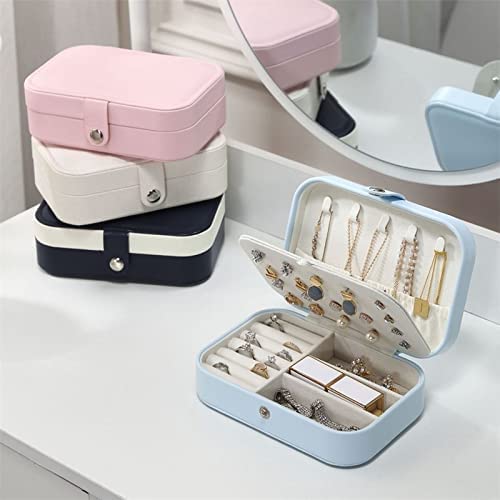 Juwelendoos Reissieradendoos PU lederen sieradendoos Draagbare sieradenorganizer voor oorbellen Ketting voor vrouwen Sieradenopbergdoos Draagbaar