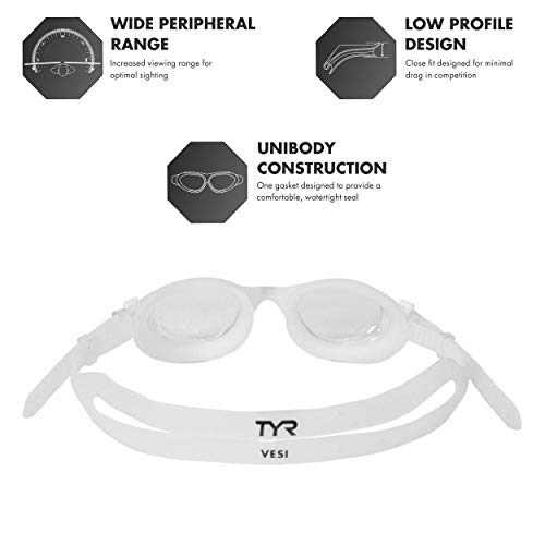 Tyr Vesi Googles, Clear , One Size #TOP2