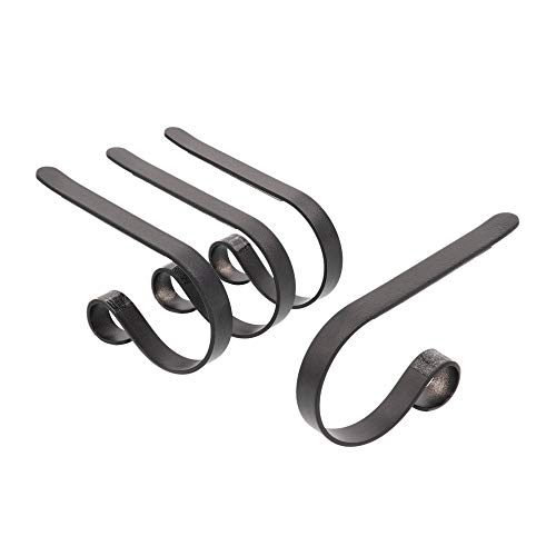 Haute-Decor-The-Original-MantleClip-Stocking-Holder-4-Pack-Matte-Black-Hang-Christmas-Stockings-Safely-and-Securely-from-Mantels-Up-to-3-Inches-Thick Haute Decor The Original MantleClip Stocking Holder 4 Pack Matte Black Hang Christmas Stockings Safely and Securely from Mantels Up to 3 Inches Thick