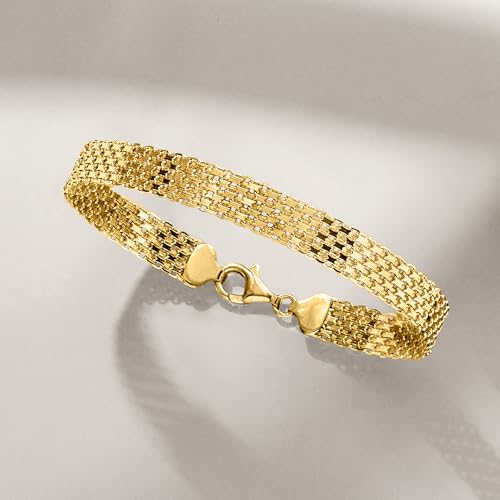 Ross-Simons 18kt Gold Over Sterling Bismark-Link Bracelet3