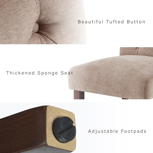 image for COLAMY Tufted Dining Chairs Set of 6, Accent Parsons Diner Chairs Upho