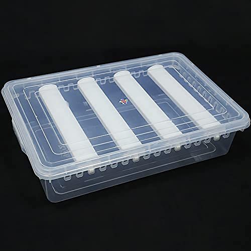 MUCH-MORE Unique Multipurpose Transparent Accessories Plastic Storage Box With Detachable Rods For Women and Girls | Organizer Case For Jewellery, Bangles (39 x 9.5 x 26 cm, Rectangular)