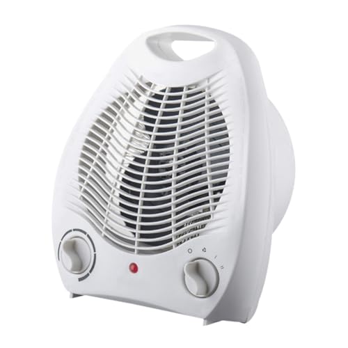 DECOMELODY Mini Calefactor Eléctrico para Hogar y Oficina Ventilador de Aire Caliente Rápido con Entrada Consumo Calentador Portátil Seguro y Duradero Compatible