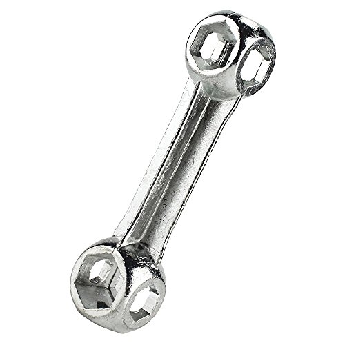 EZYoutdoor Bike Repair Tool Durable Dog Bone Shape Hexagon Wrench, Zinc Alloy (10 in 1) 6-15mm Bicycle Wrench Heavy Duty Reinforced Spanner, Multifunction Wrench Tool for Mounting Cycling