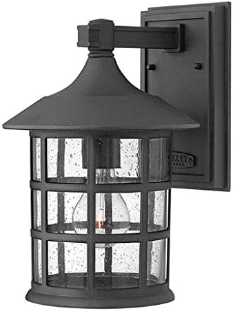 Hinkley 1804BK Traditional One Light Wall Mount from Freeport Collection in Black Finish, Medium, See Image