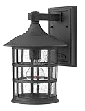 Hinkley 1804BK Traditional One Light Wall Mount from Freeport Collection in Black Finish, Medium, Se