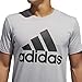 adidas Men's Badge of Sport Classic Tee, Medium Grey/Black, Medium