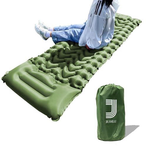 Sleeping Pad Ultralight Inflatable Sleeping Pad for Camping, 77”X27”, Built-in Pump, Ultimate for Camping, Hiking – Airpad, Carry Bag, Waterproof – Compact & Lightweight Air Mattress