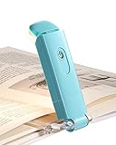 DEWENWILS Book Reading Light with Clip, USB rechargeble Booklight for Reading in Bed, Clip on Book Lamp, Brightness Adjustable, Sleep Aid Light, Warm White (Blue)